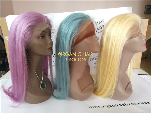 Natural color human hair full lace wig from Organic Hair in China,8 inch-30 inch available R6